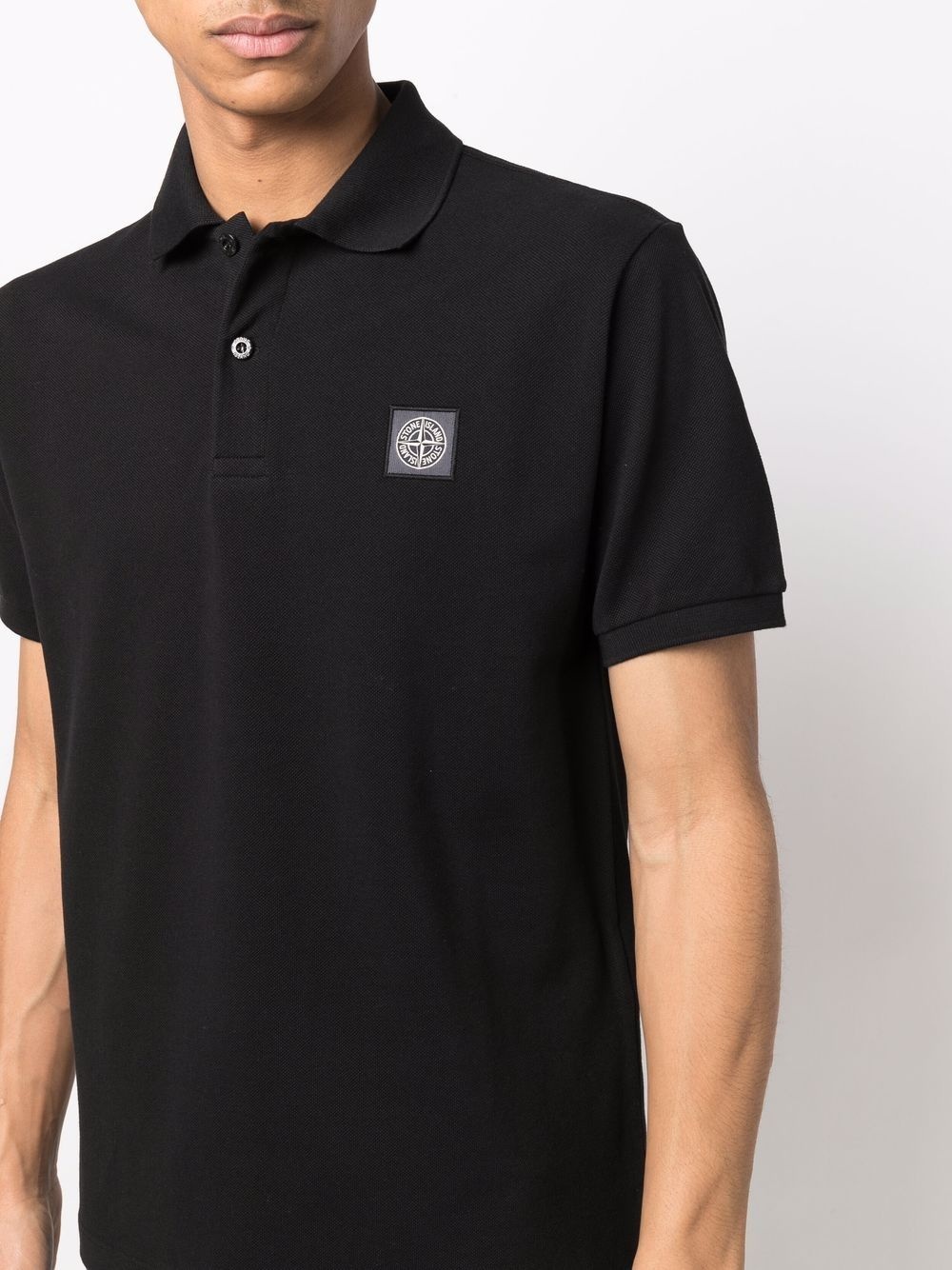 logo-patch polo shirt - 5