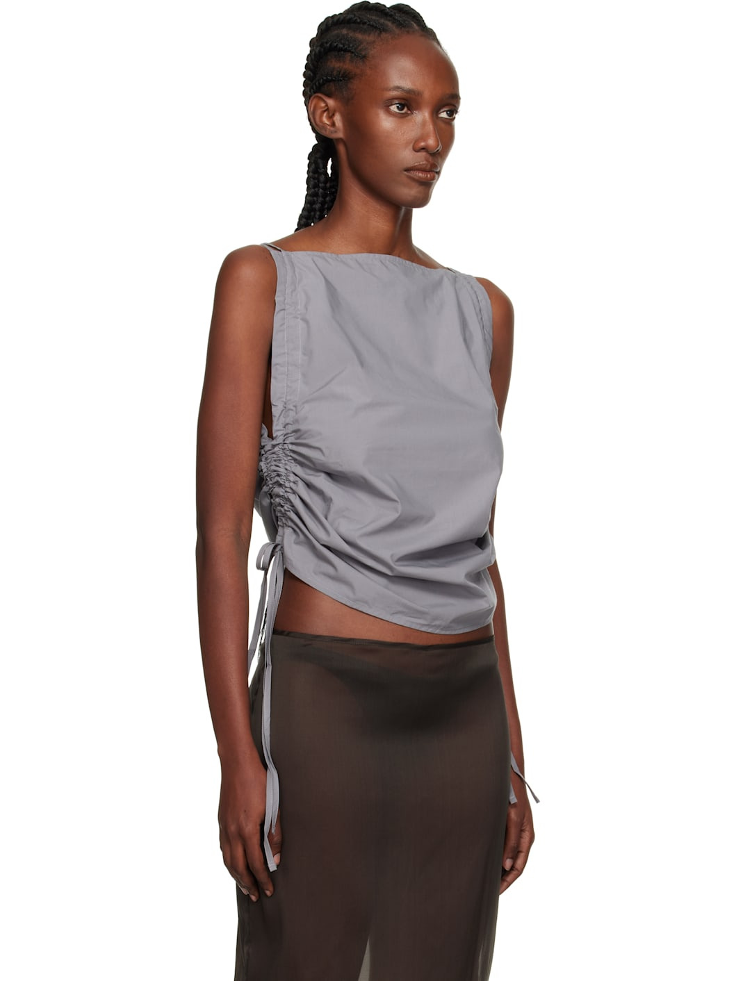 Gray Pictorial Strap Top - 2