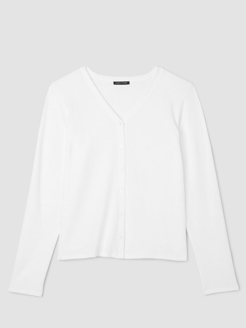 Cross Hatch Stretch Jersey Button-Front Top 1