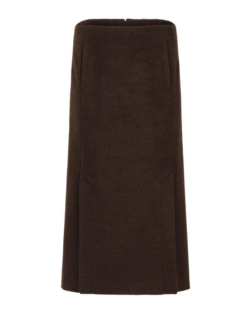 TAILORED MIDI SKIRT BROWN 3