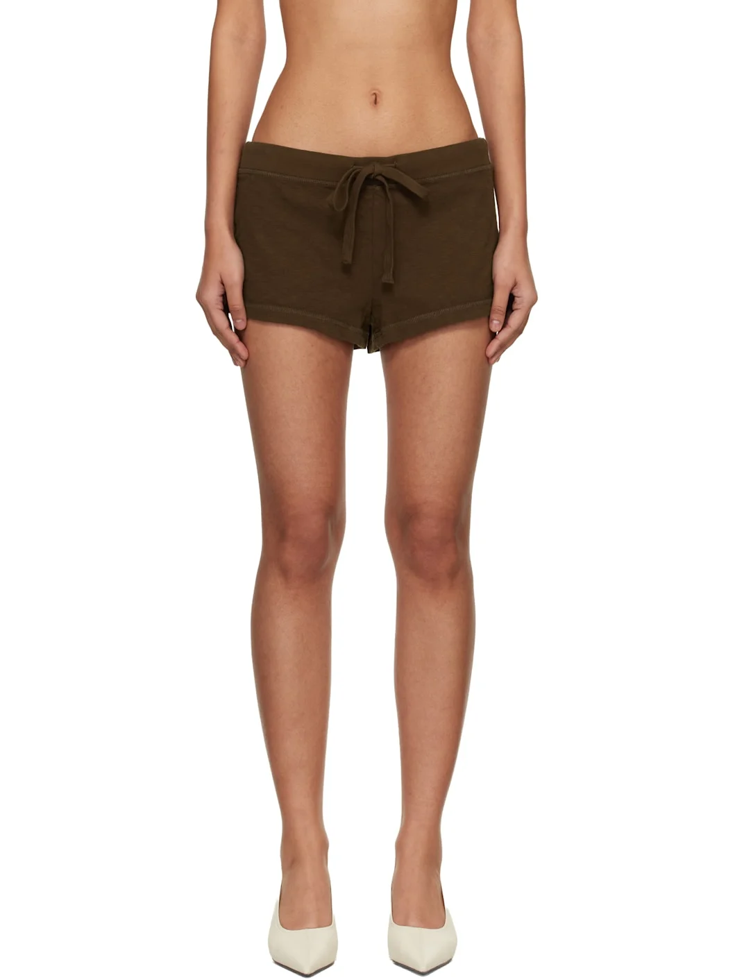 Brown Lightweight Micro Shorts - 1