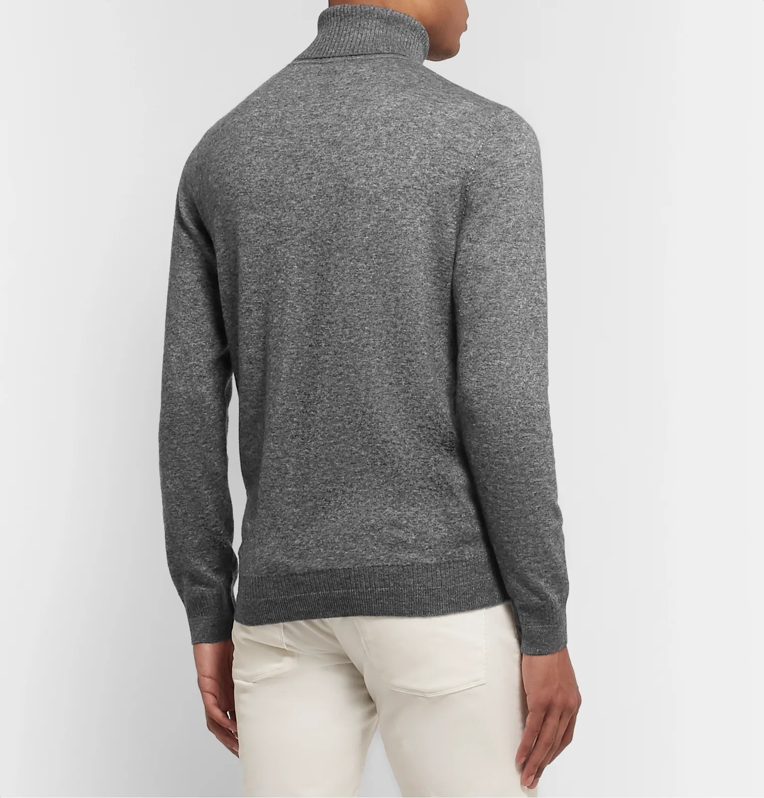 Mélange Cashmere and Silk-Blend Rollneck Sweater - 11