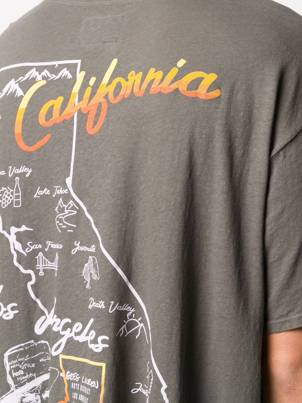 California map print T-shirt - 5