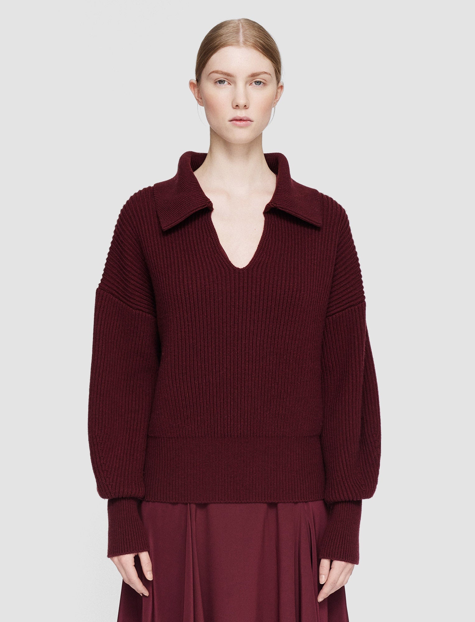 Light Cardigan Stitch Open Neck Jumper - 3
