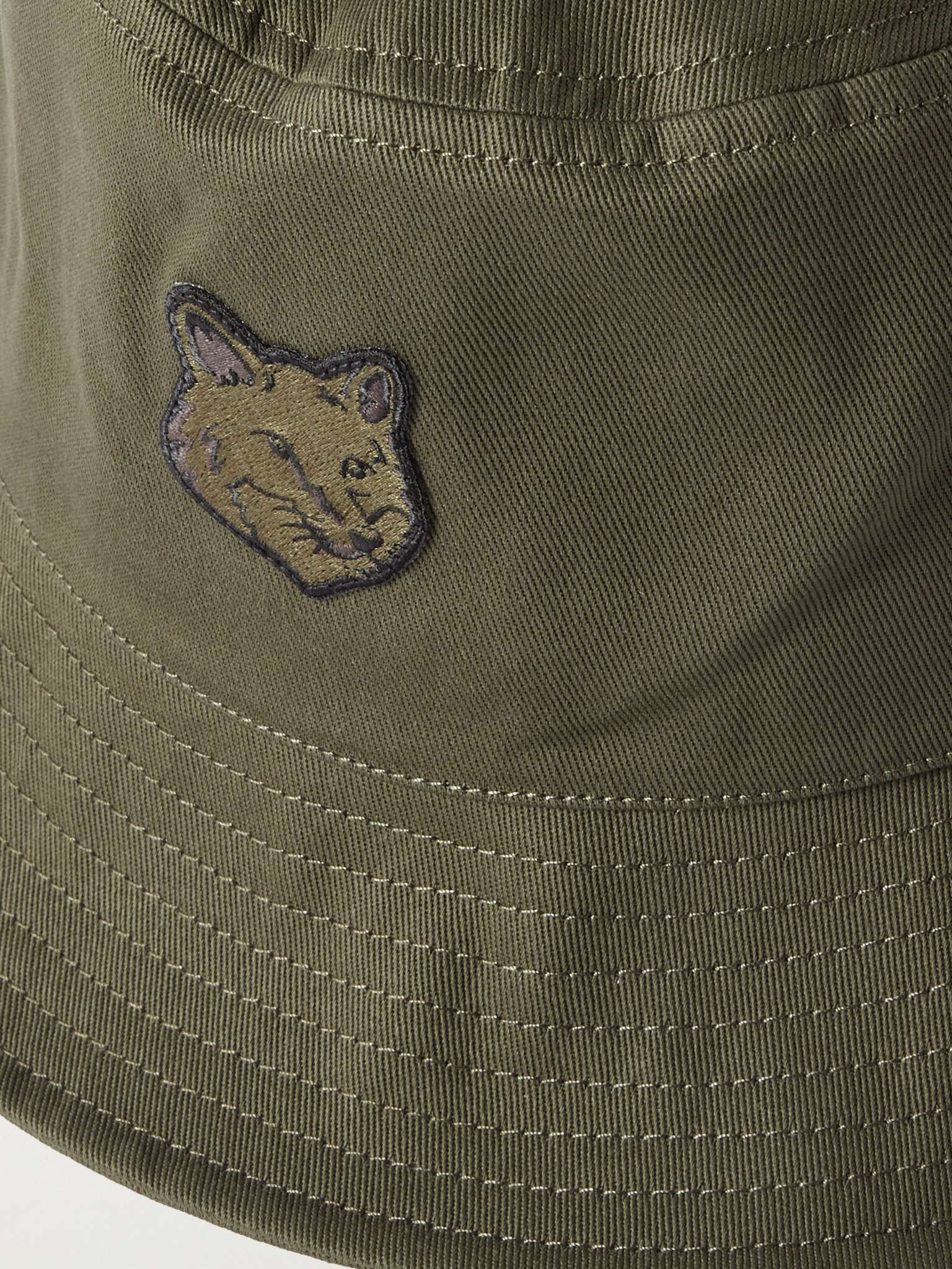 Logo-Appliquéd Cotton-Twill Bucket Hat - 5