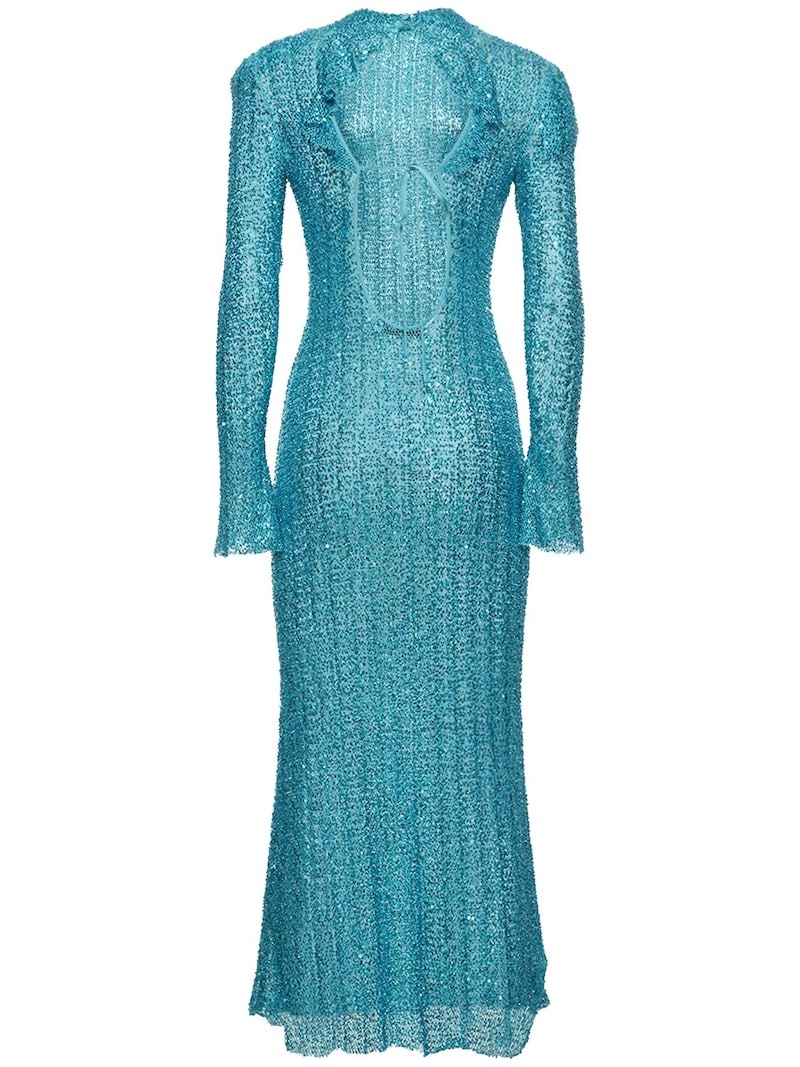 self-portrait Beaded knit maxi dress luisaviaroma REVERSIBLE