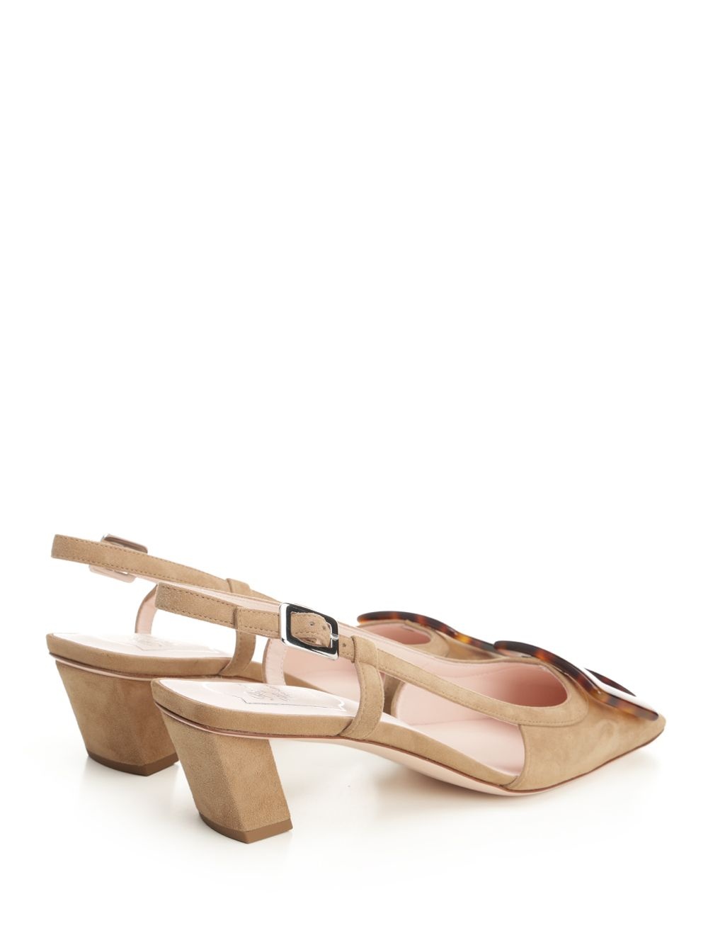 Belle Vivier Turtle Sling Back 45 Pumps Brown - 3