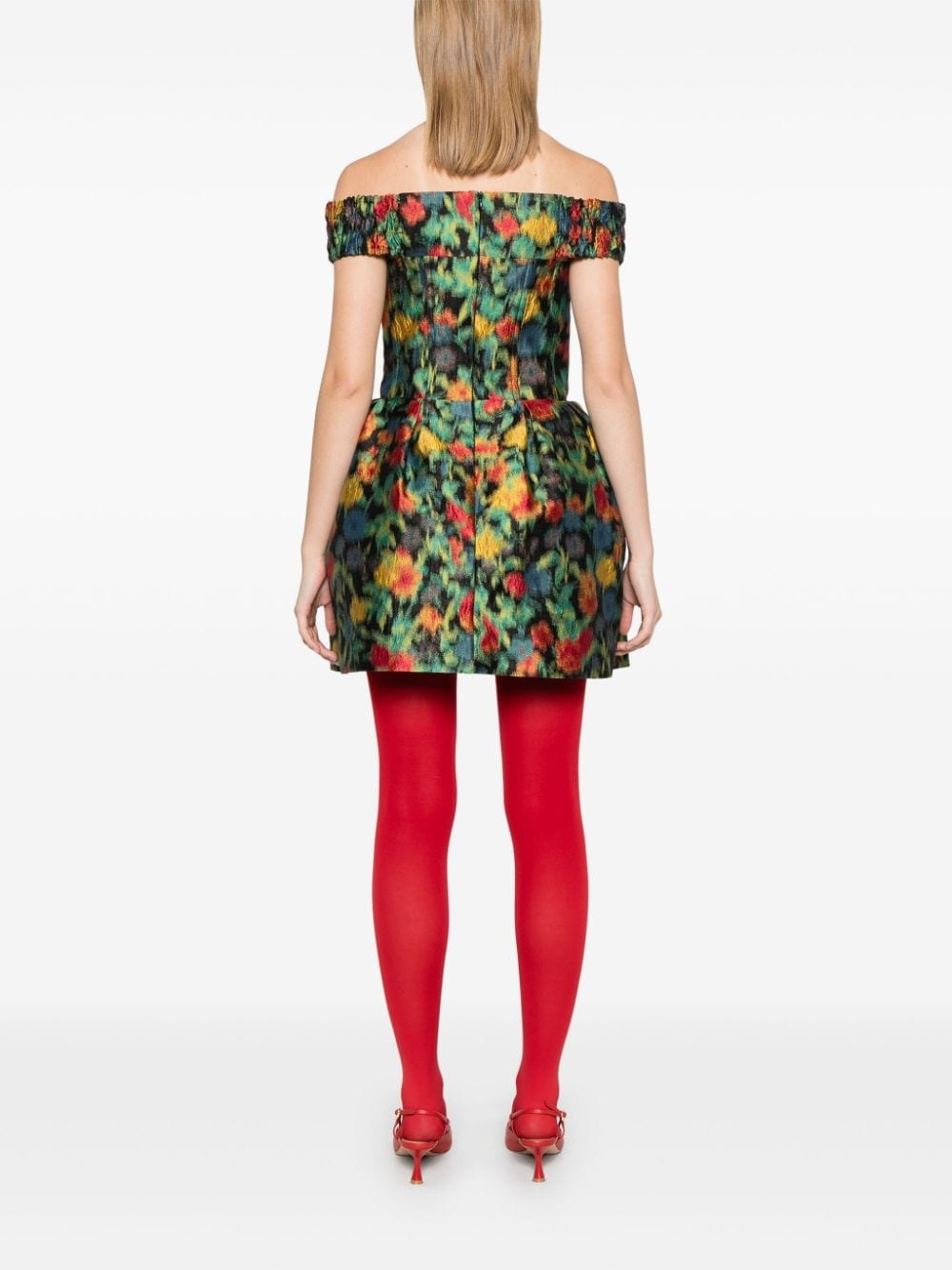 abstract-print mini dress - 4