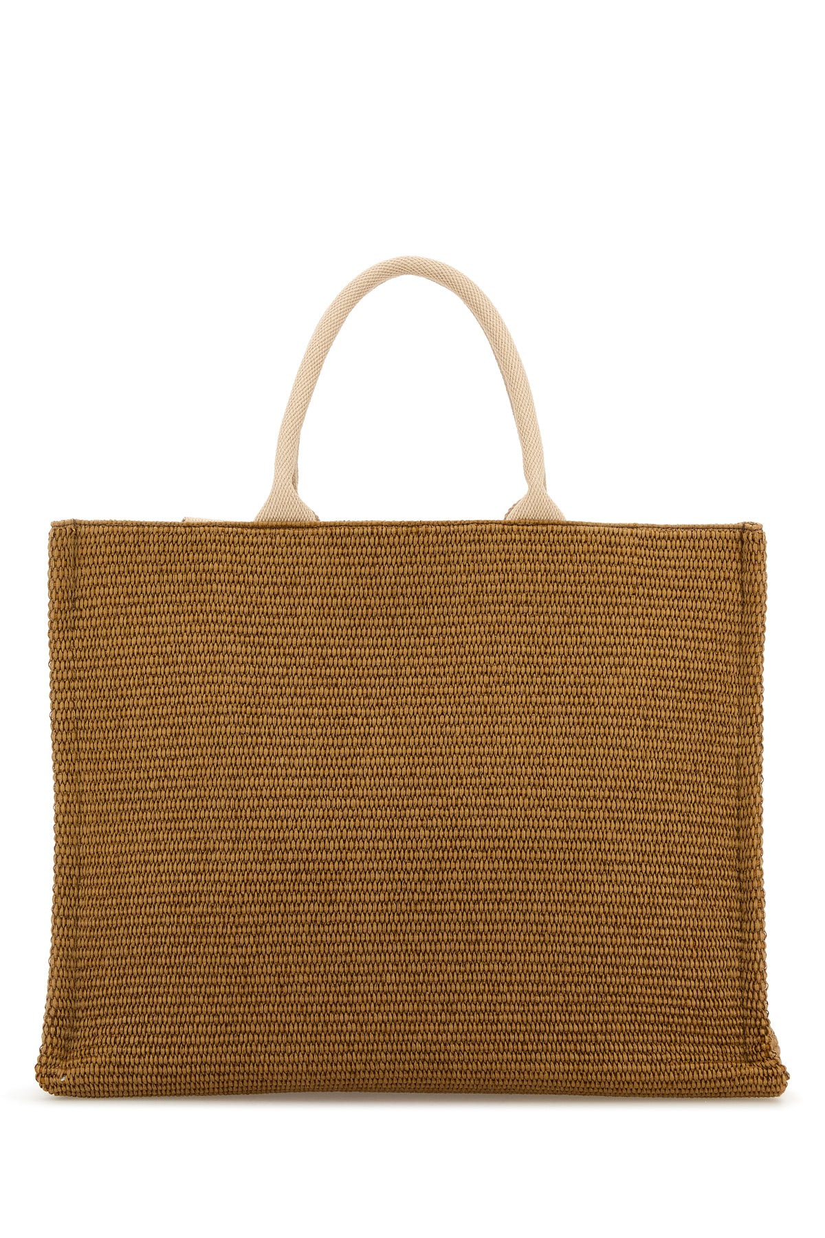 Caramel raffia shopping bag - 3