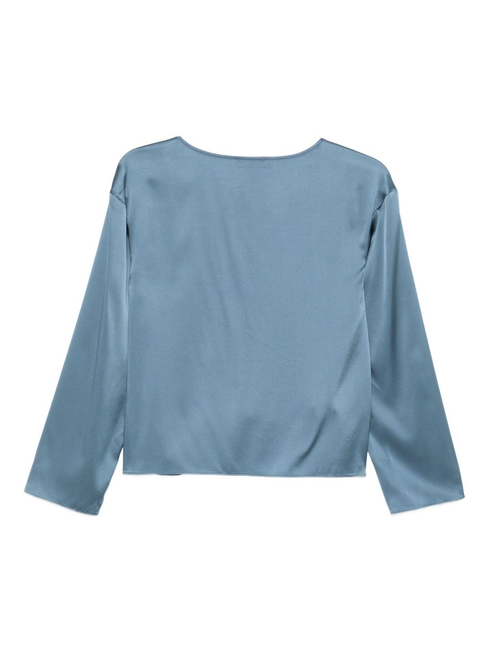 satin three-quarter sleeve top - 2