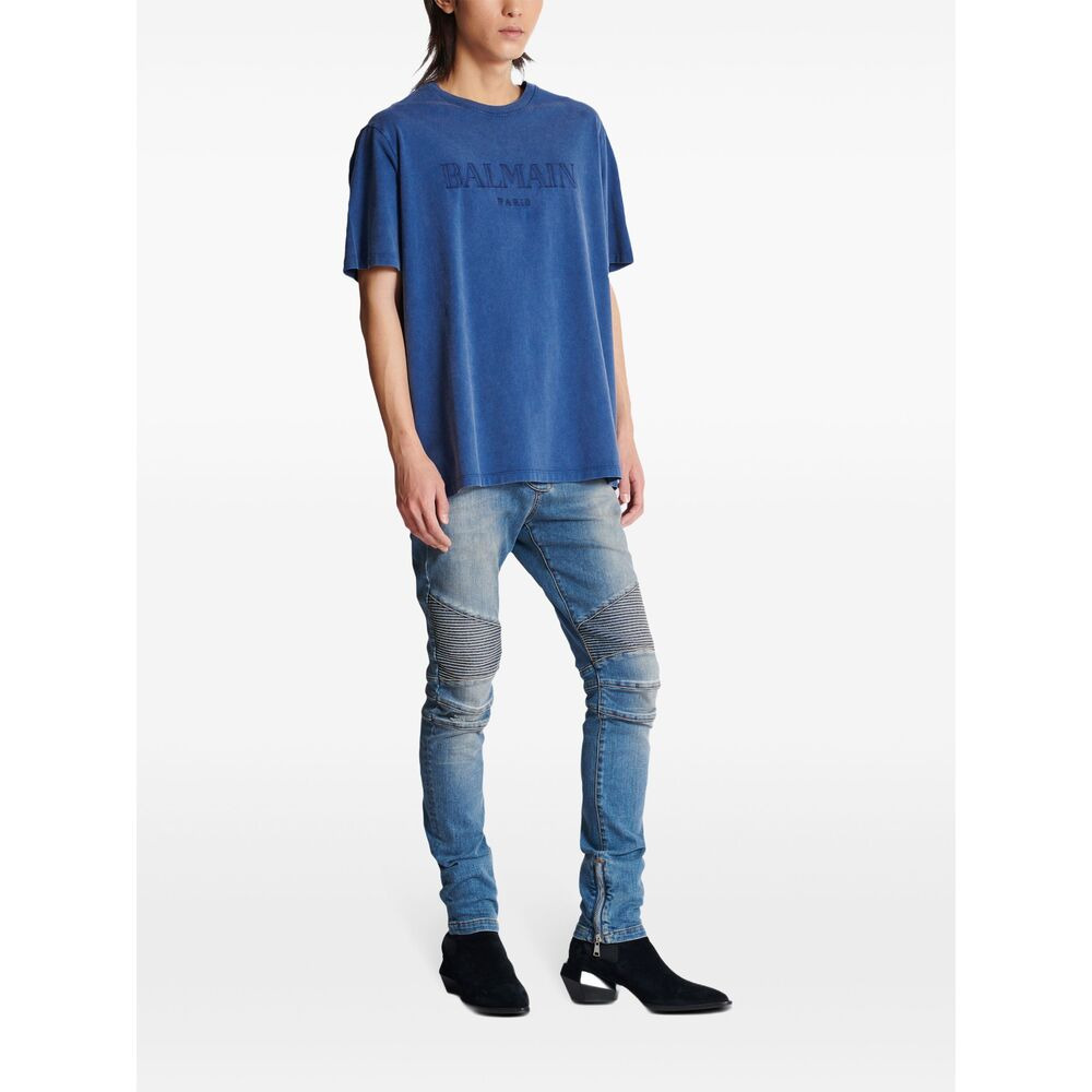Balmain Blue T-Shirts & Vests - T-Shirts Men - 4