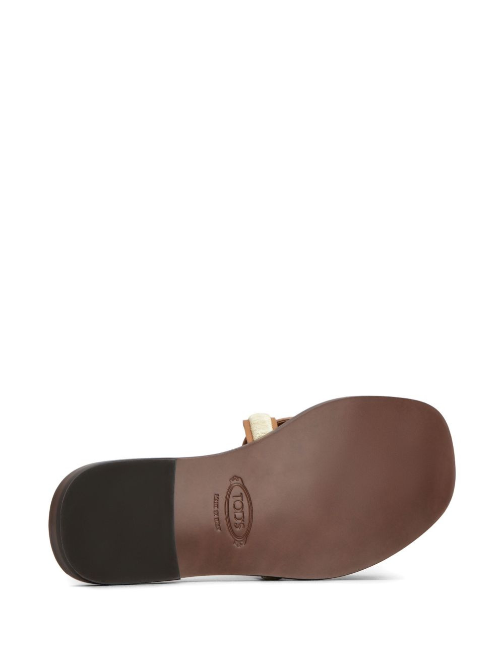 embroidered-strap leather sandals - 5