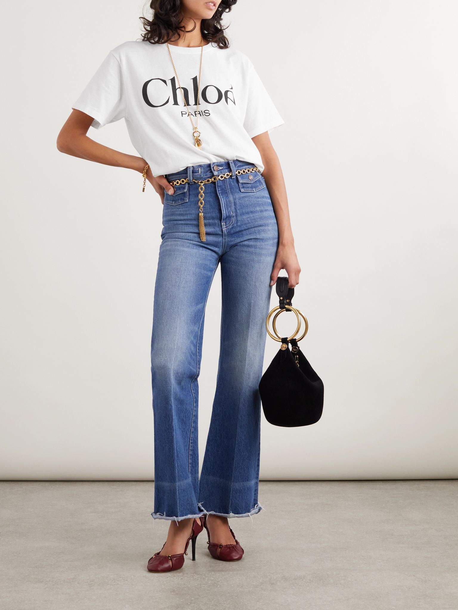 Printed cotton-jersey T-shirt White - 2