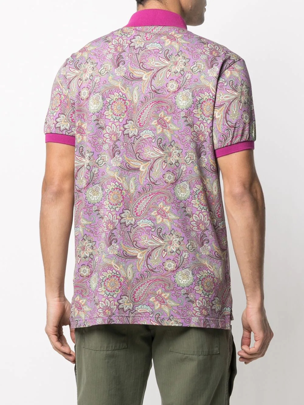 paisley print polo shirt - 4