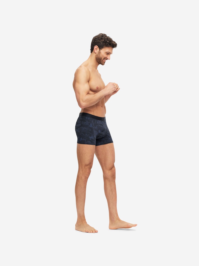 Men's Boxer Briefs Tolie 7 Pima Cotton Stretch Navy - 5