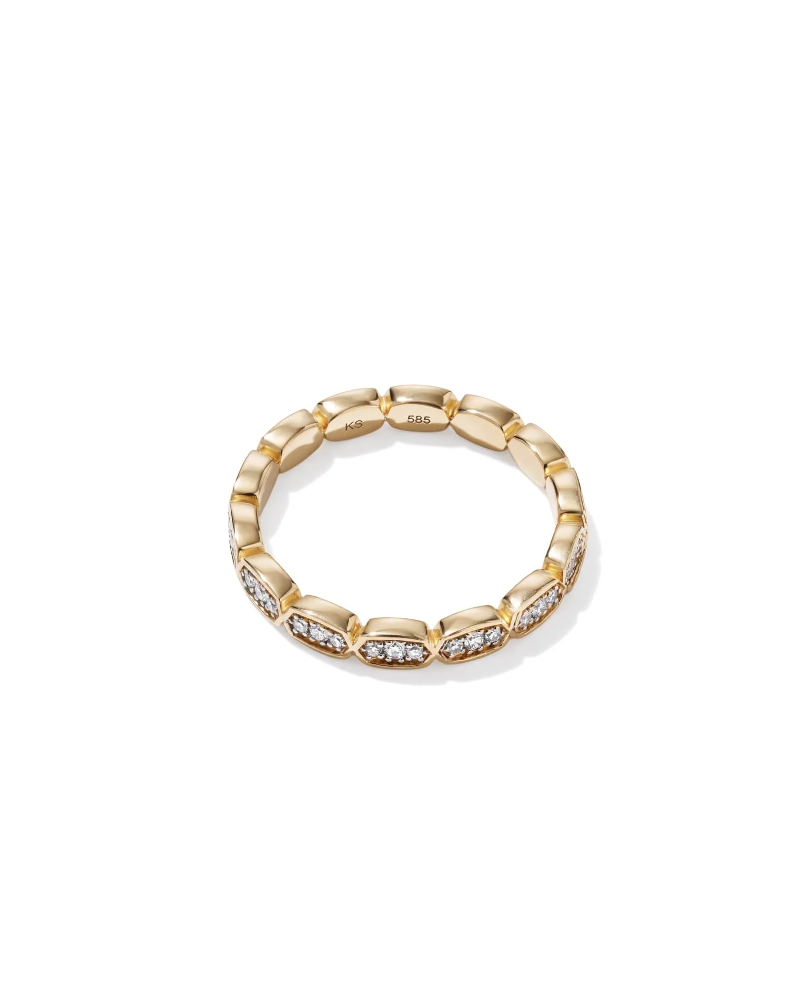0.21 ct Marisa 14k Yellow Gold Stackable Band Ring - 1