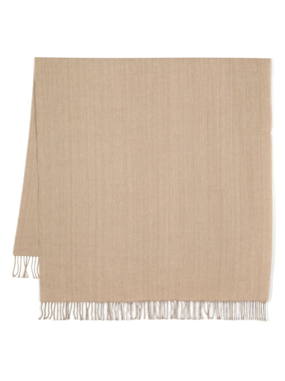 stitch striped fringed scarf - 1