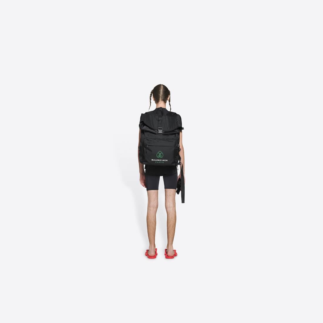 Men's Messenger Backpack in Black - 4