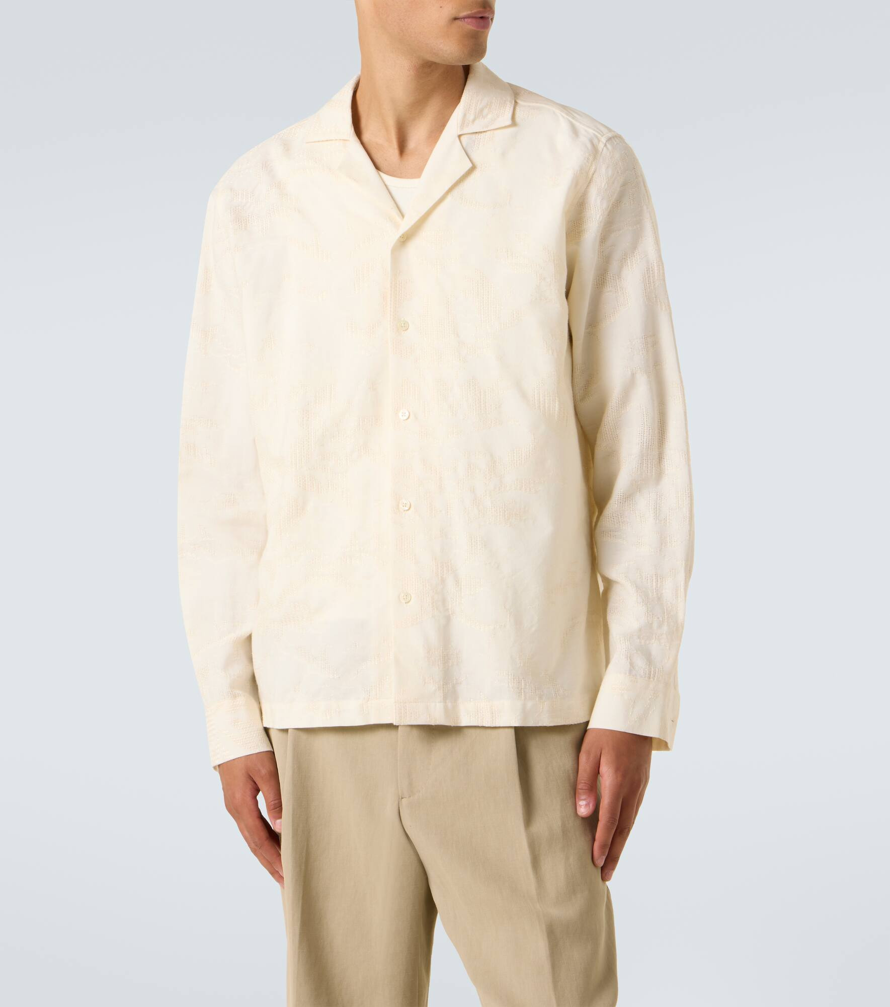 Safra jacquard cotton-blend shirt - 3