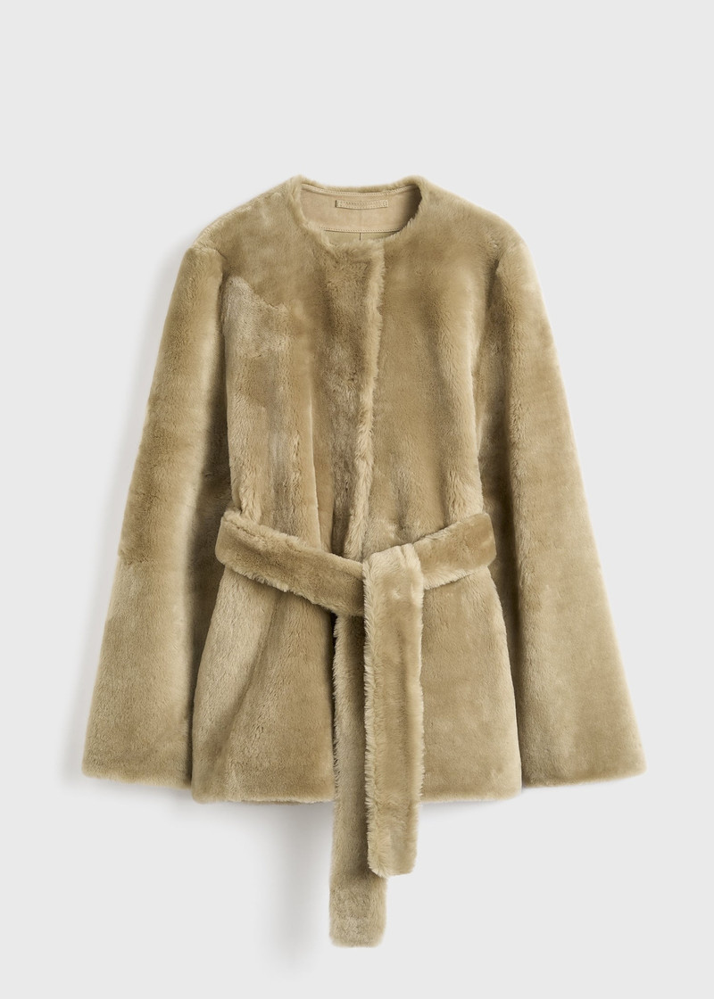 Plush shearling jacket rye 1