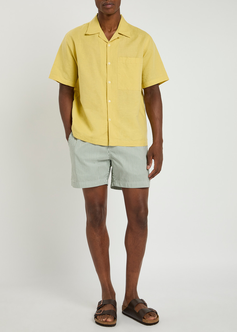 Sunspel Striped Cotton-blend Swim Shorts - 4