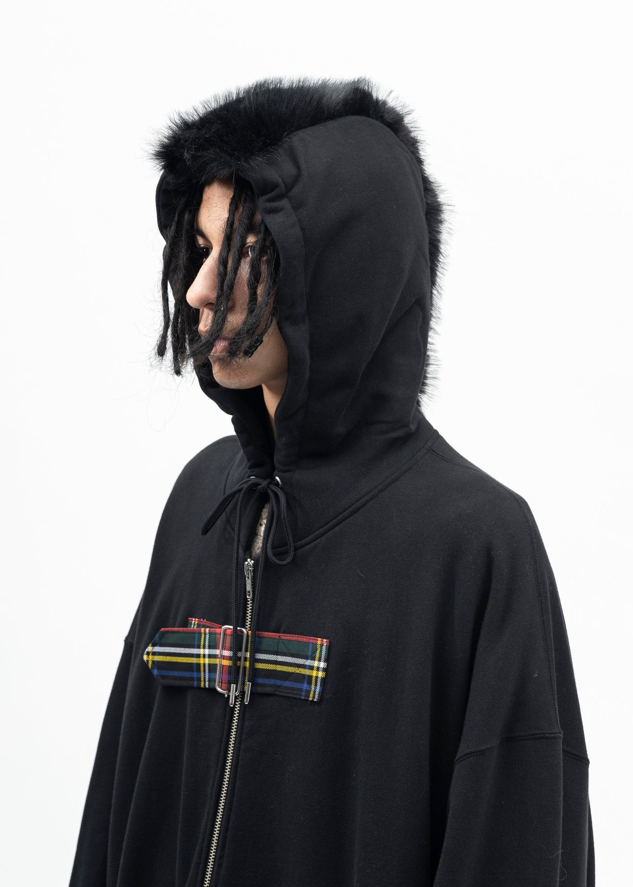 BLACK MOHAWK PUNK HOODIE - 4