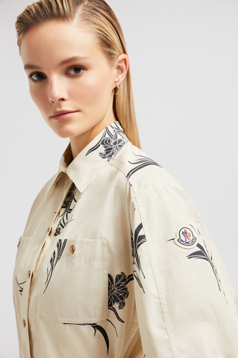 Floral Print Cotton Shirt Dress 4