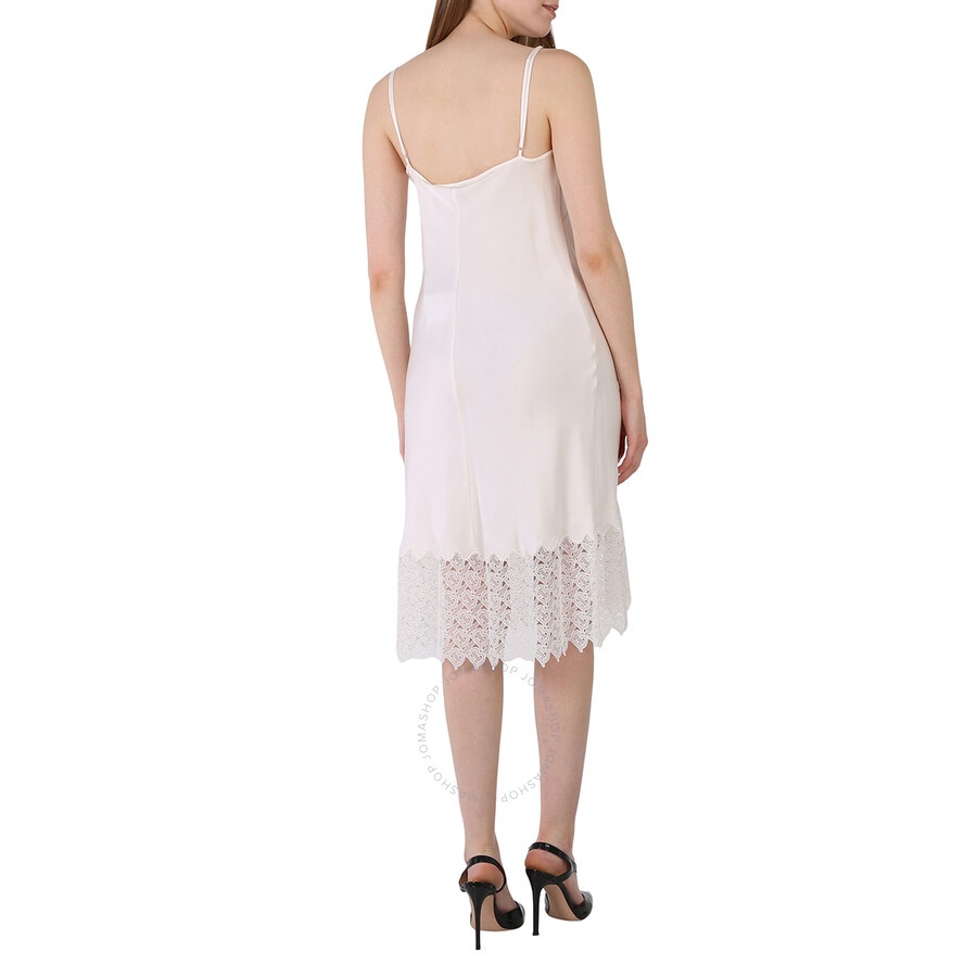 Burberry Ladies Lace Trim And Monogram Detail Silk Satin Lingerie Dress - 4