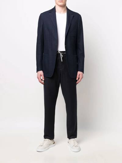 Canali single-breasted cotton blazer outlook