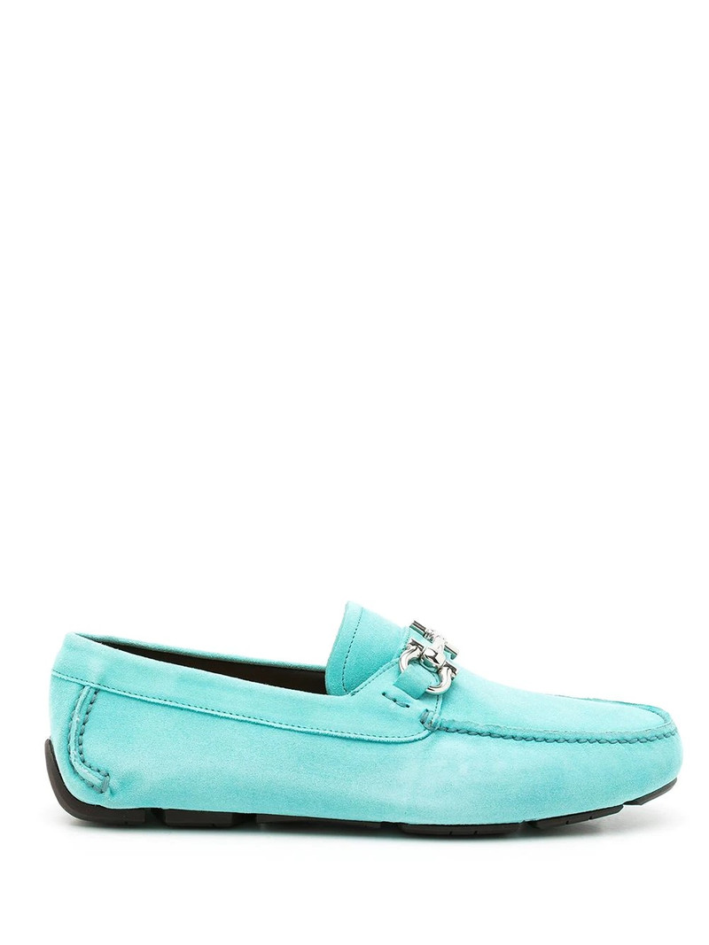 Gancini leather loafers 1