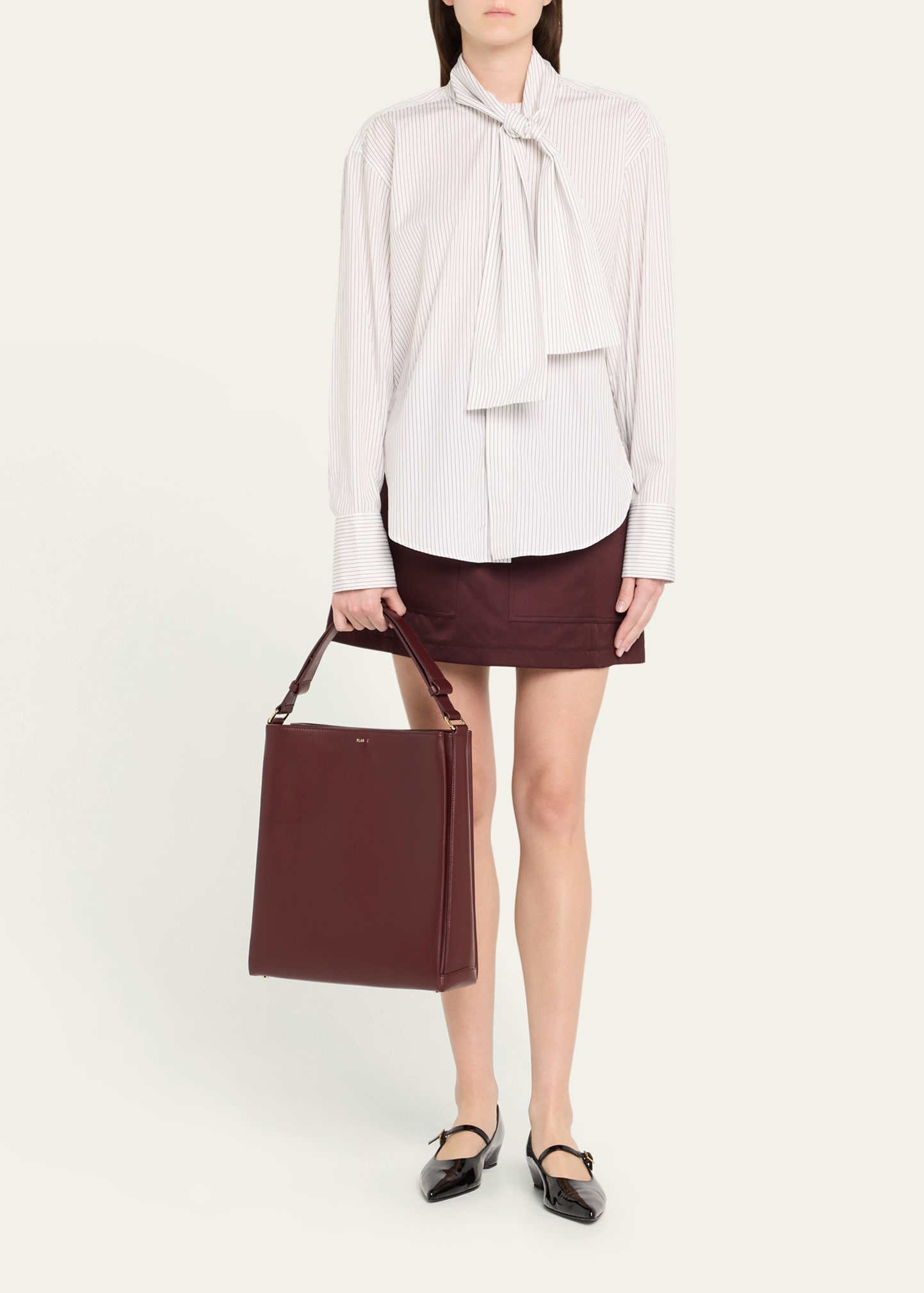 Folded Tote Bag in Vitello Leather - 6