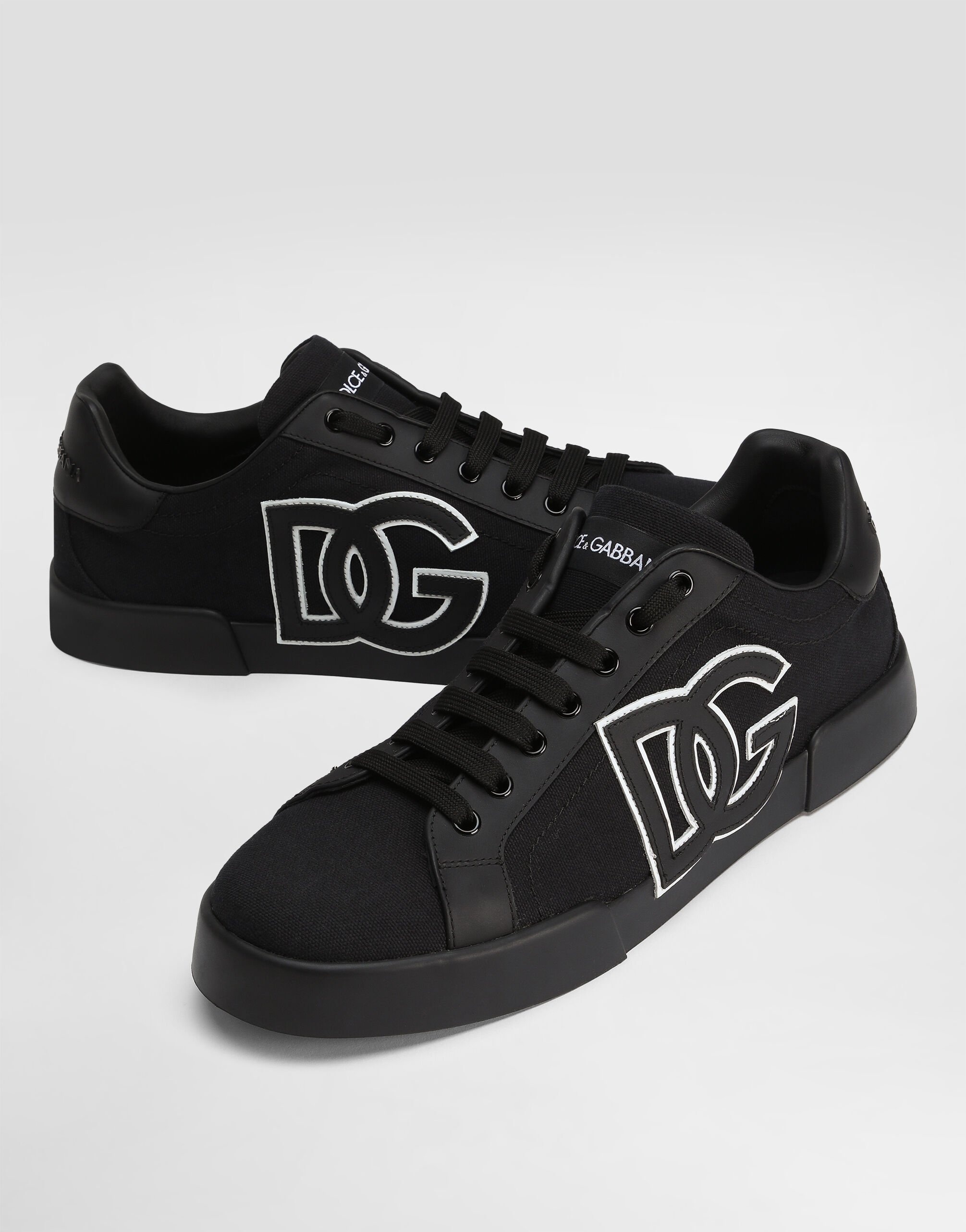 Portofino light strobel sneakers in canvas and calfskin - 4