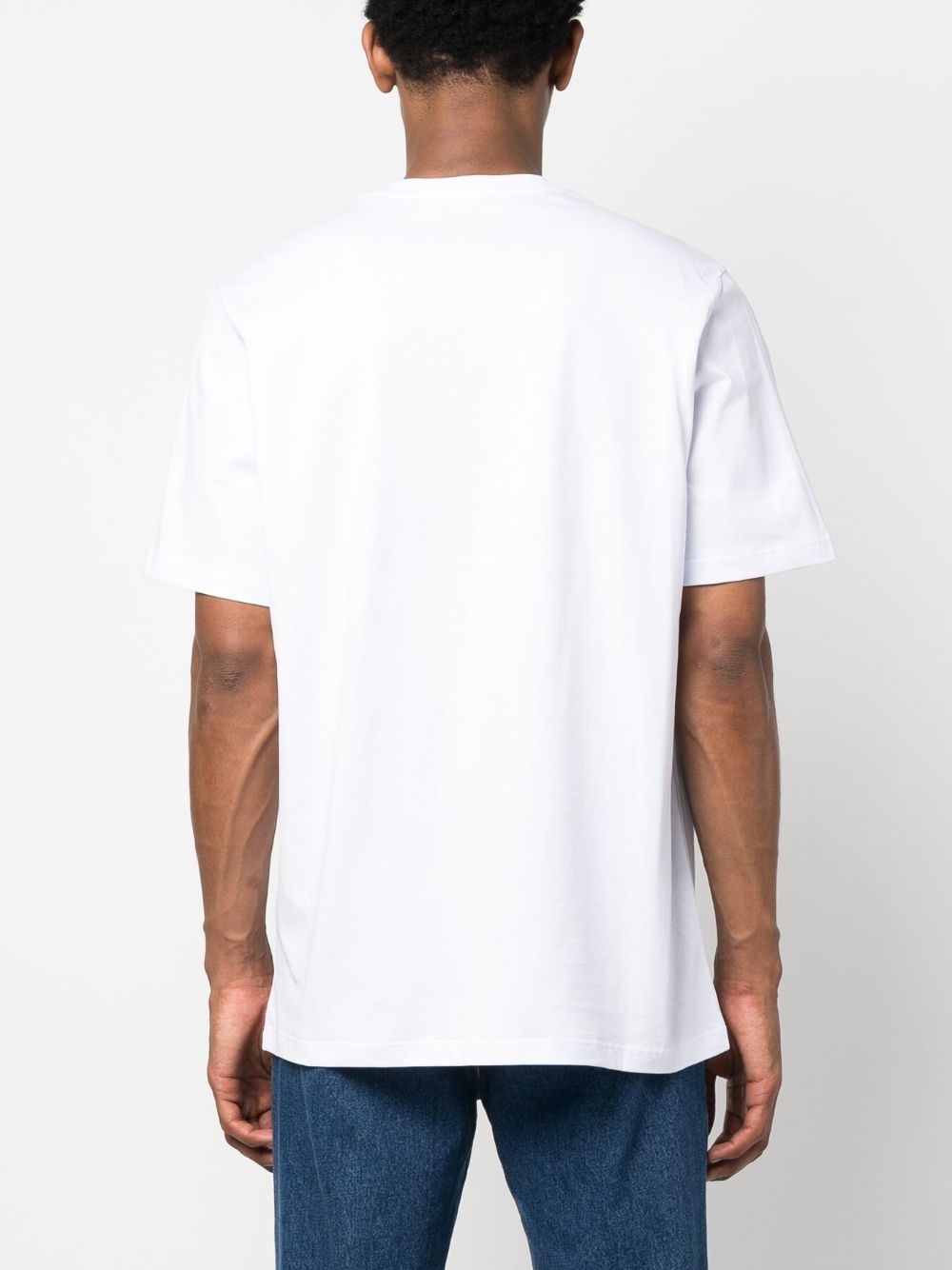 logo-lettering print cotton T-shirt - 4