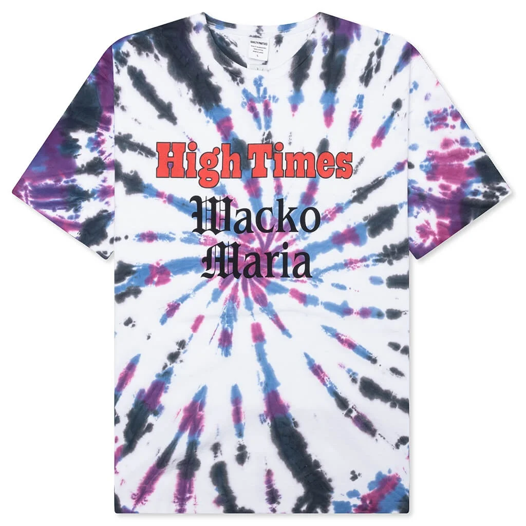 HIGH TIMES TIE DYE CREWNECK T-SHIRT TYPE-2 - MULTI - 1