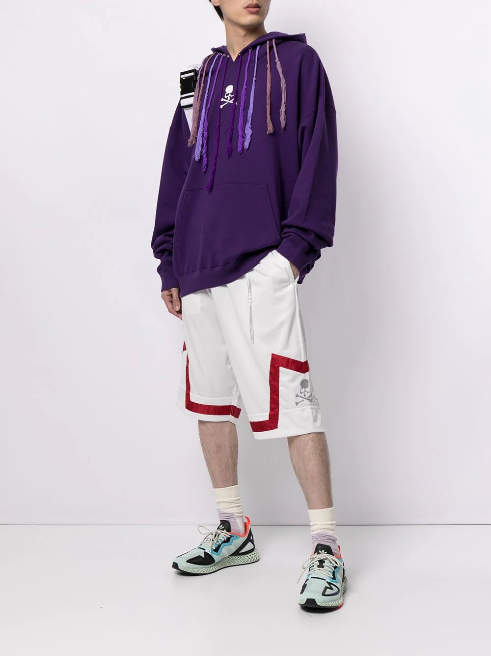 logo-print drawstring hoodie - 2