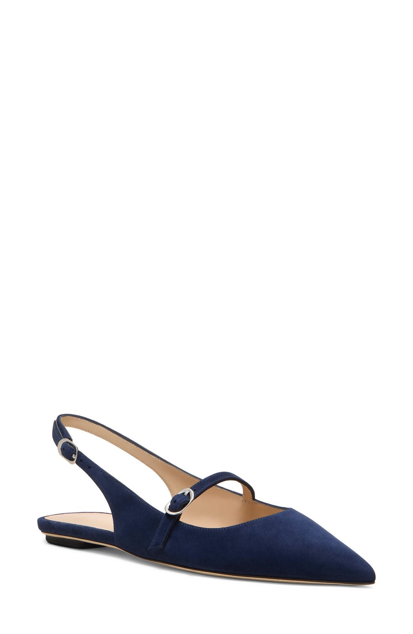 Stuart Weitzman Emilia Mary Jane Slingback Flat in Nice Blue at Nordstrom - 1
