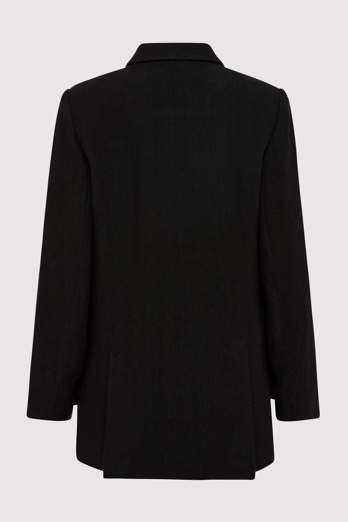 Linen Split Sleeve Blazer - Black - 8