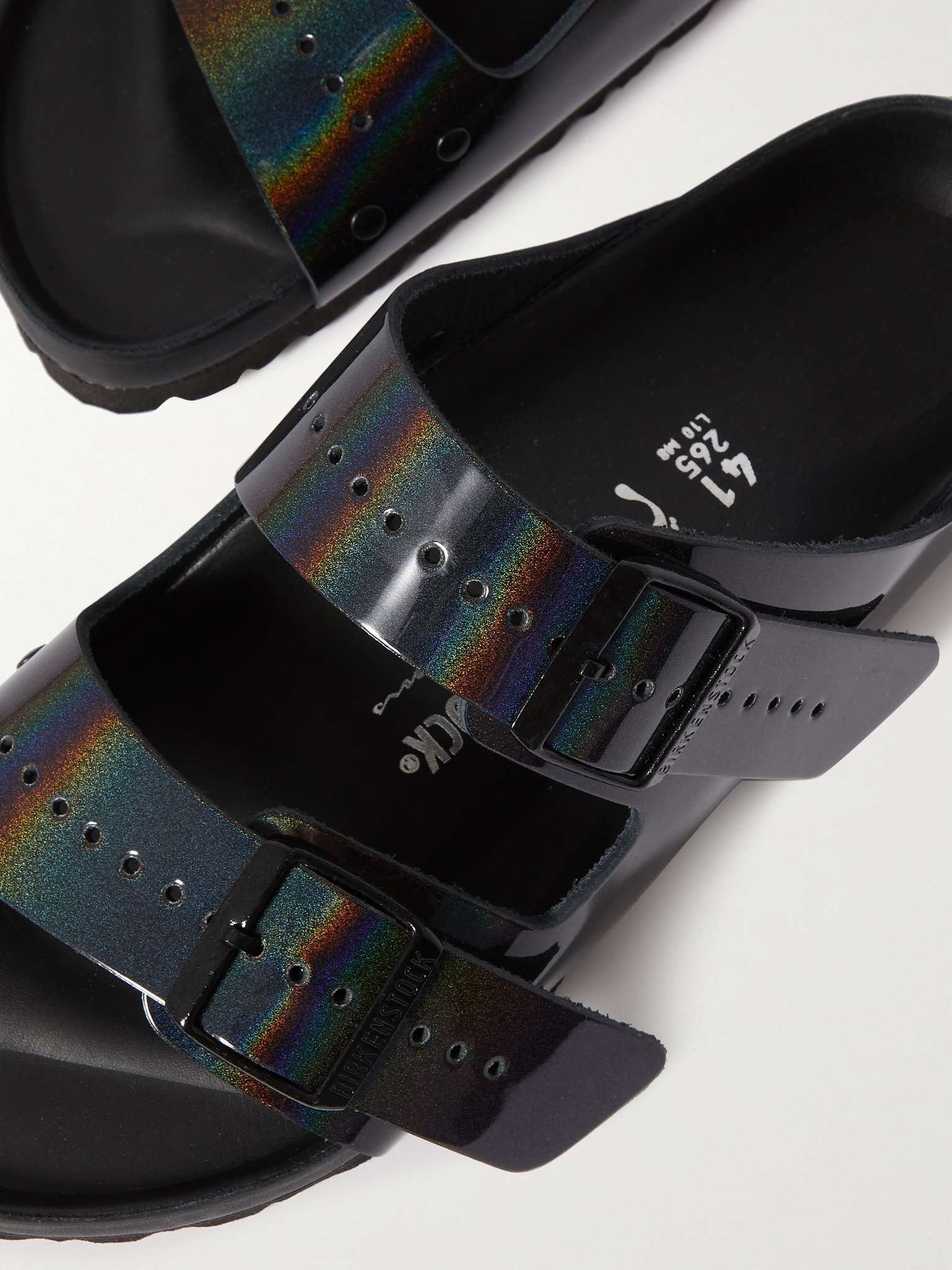 + Birkenstock Arizona Iridescent Leather Sandals - 5