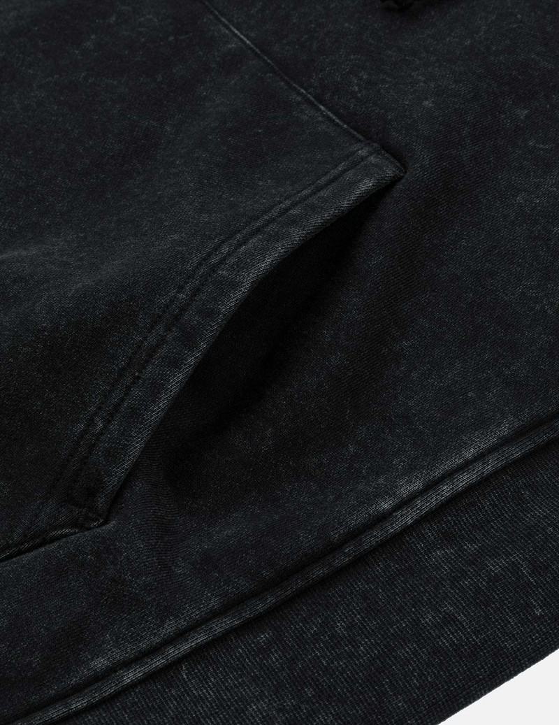 Washed Seagull and Logo Print Relax Fit Hoodie 11