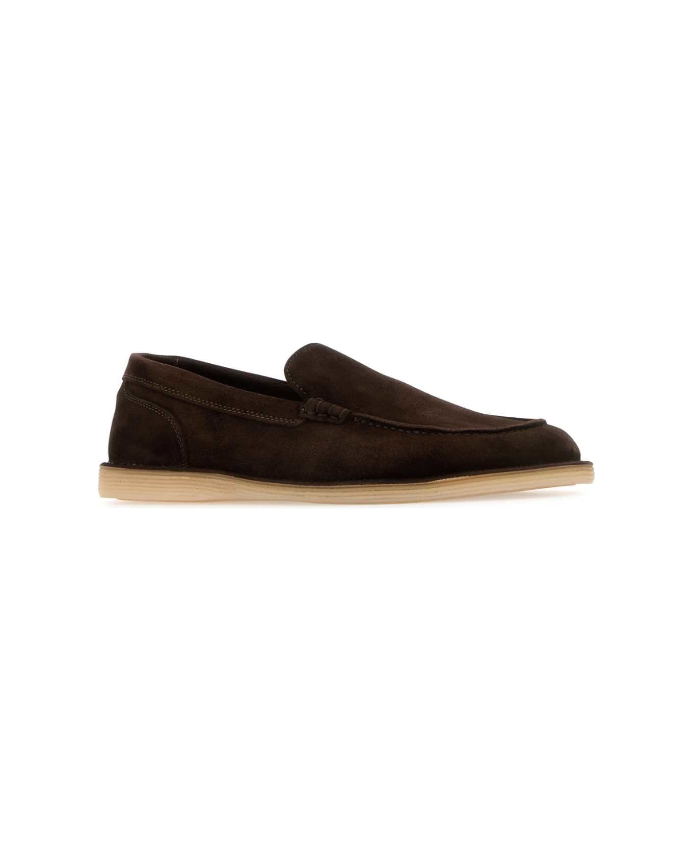 Chocolate Suede New Florio Loafers - 2