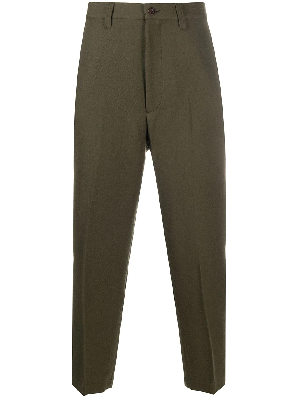 cropped tapered-leg trousers - 1