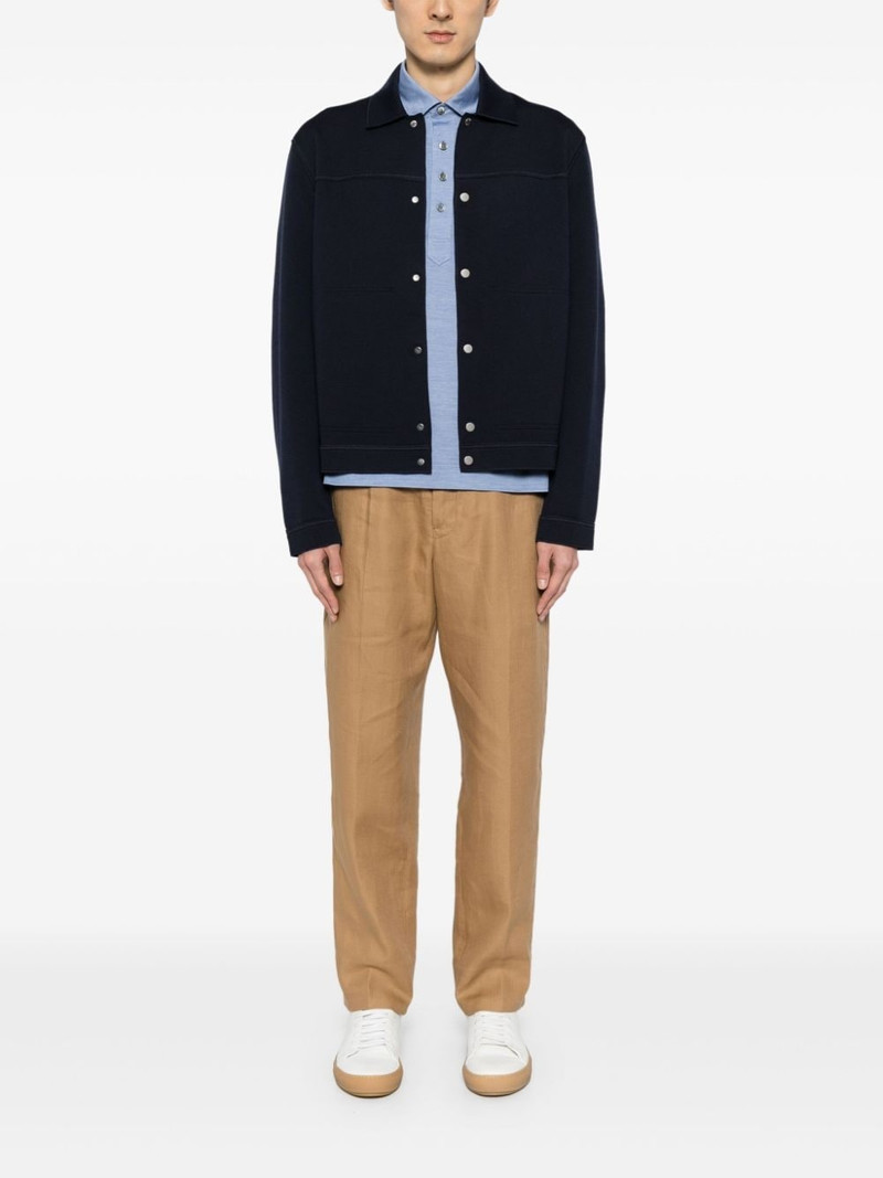 ZEGNA polo-collar cotton-blend polo shirt outlook