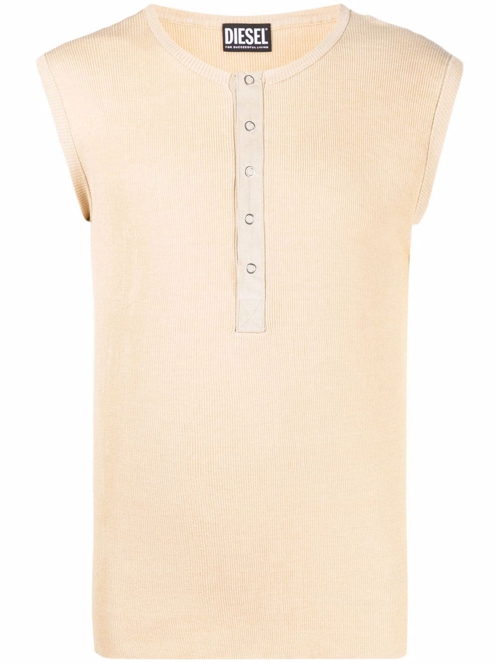 sleeveless fitted T-shirt - 1