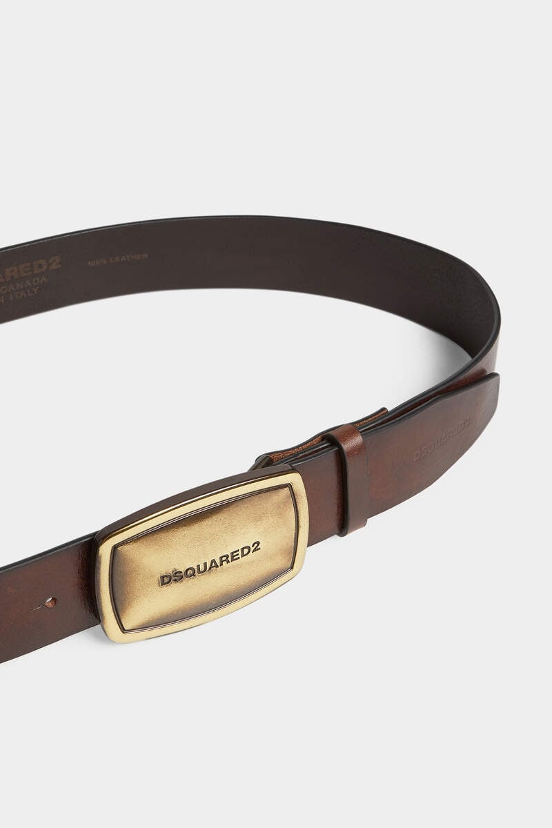 DSQUARED2 VINTAGE LOGO PLAQUE BELT - 3