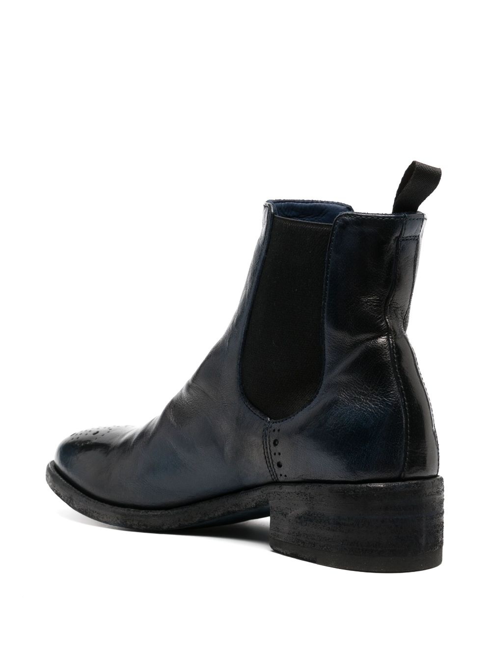 elasticated side-panels leather boots - 3