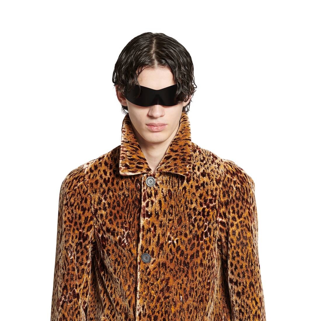 Leopard Shrunk Coat in Brown - 6