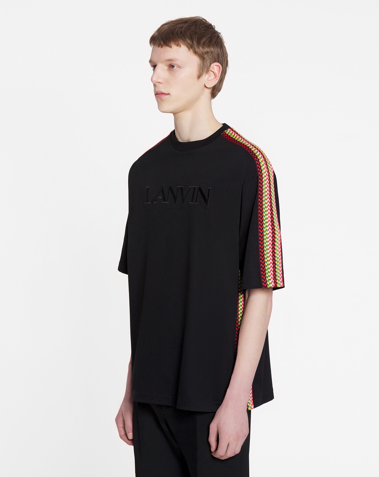 LANVIN OVERSIZED EMBROIDERED SIDE CURB T-SHIRT - 3