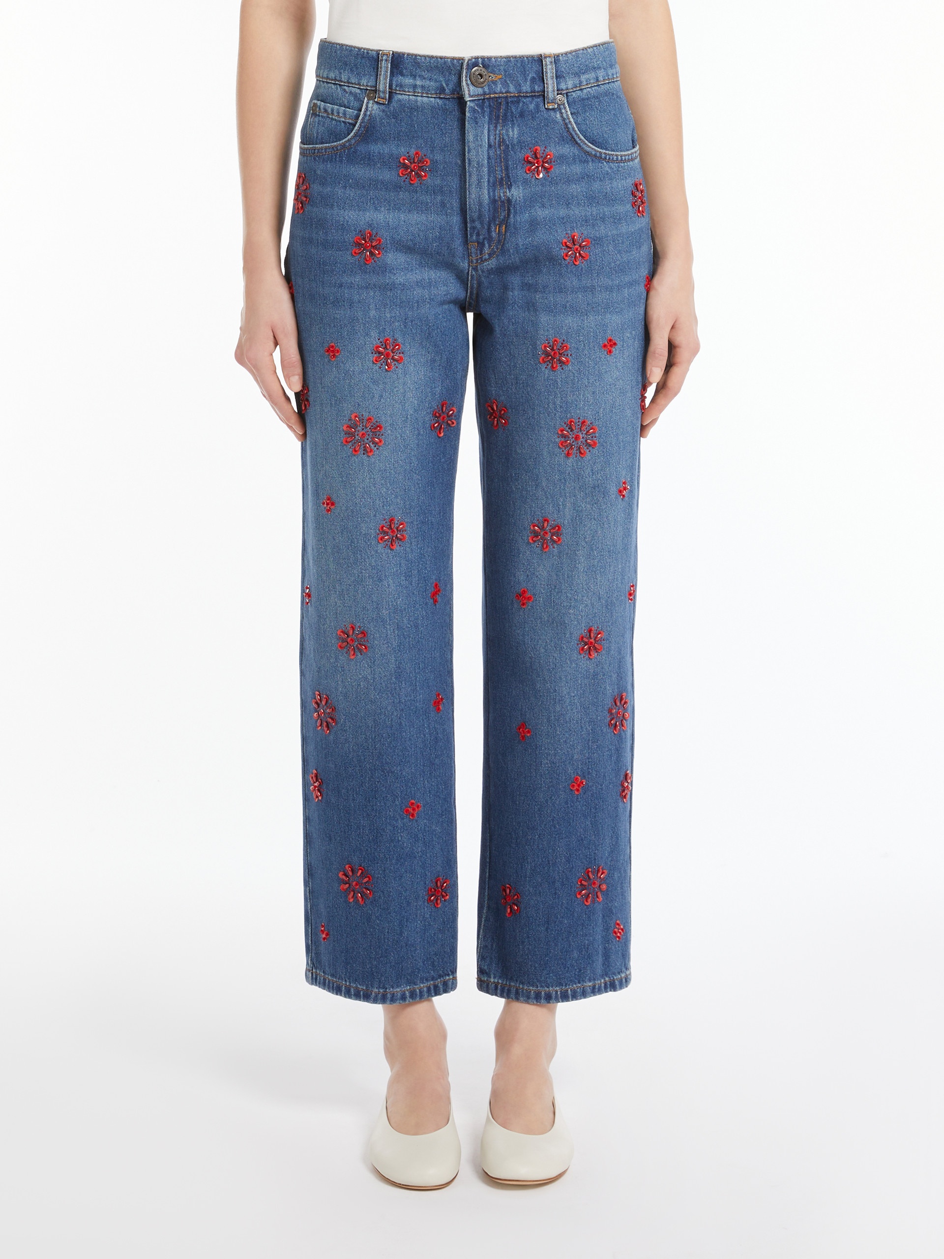 MANETTA Sequinned denim jeans - 3