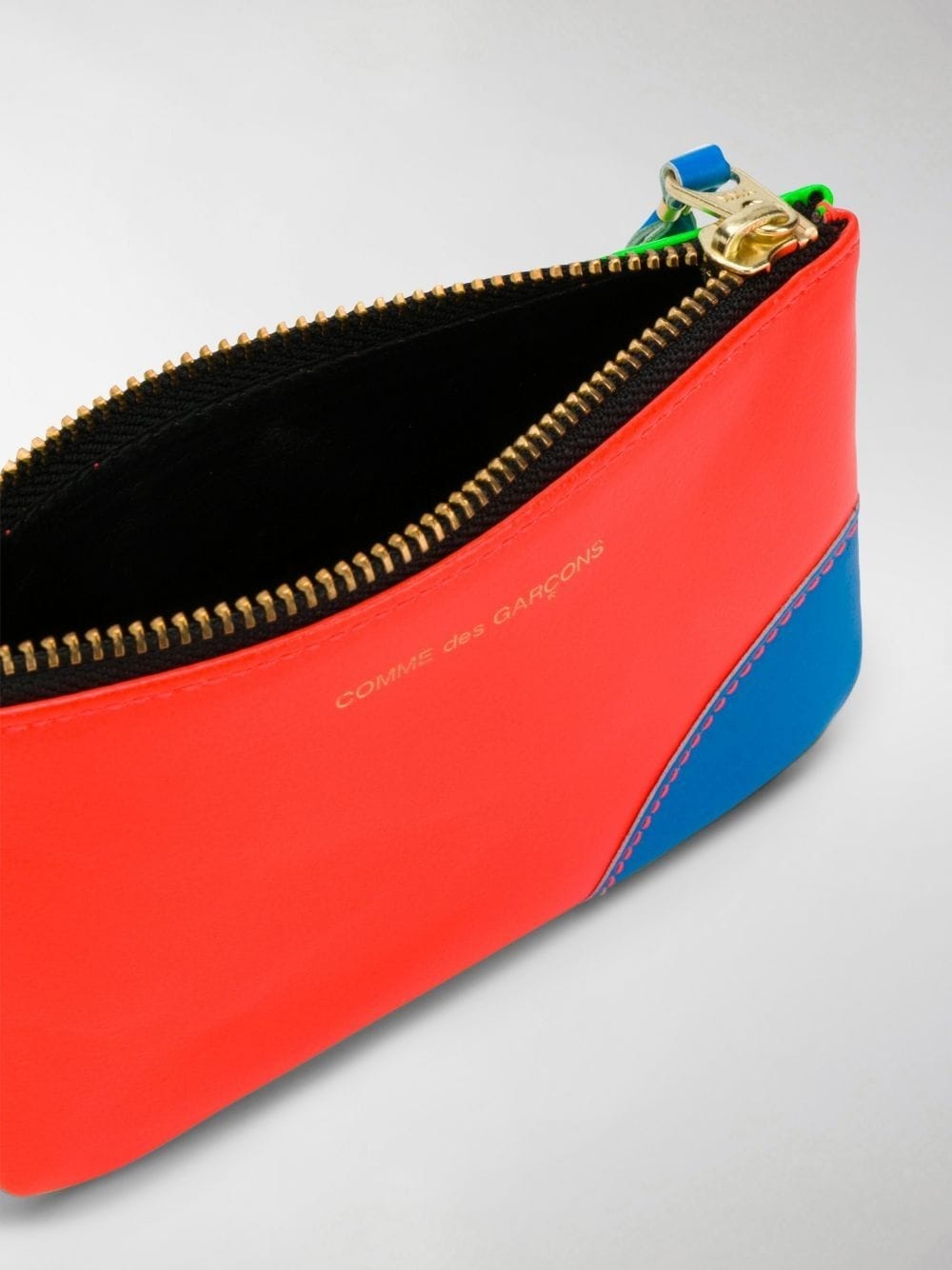 Mini Purse In Leather With Super Fluo Zip - 3