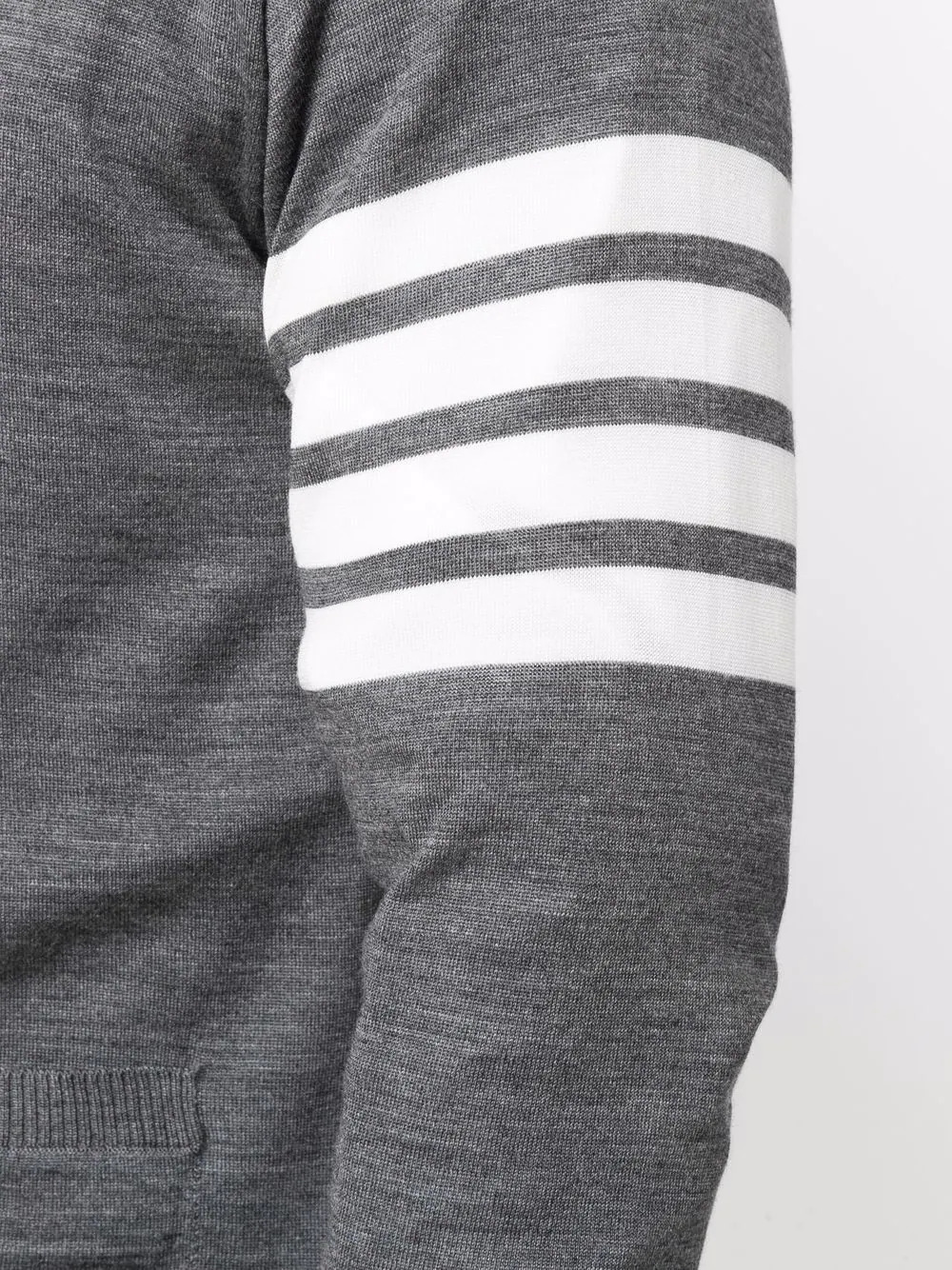 Classic V-Neck Cardigan With 4 Bar - 5